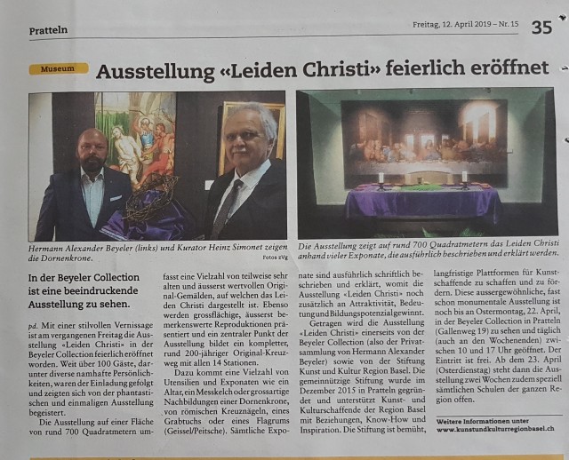 Ausstellung „Leiden Christi“ feierlich eröffnet